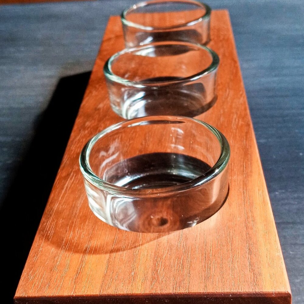 SOLD!!! -  Finely Crafted Handsome Handmade Walnut & Wenge Wood Tealight Holder - Picture 2 of 11